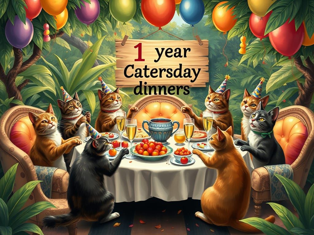 Feline Friends Celebrate One Year of Caturday Dinners in Whi...
