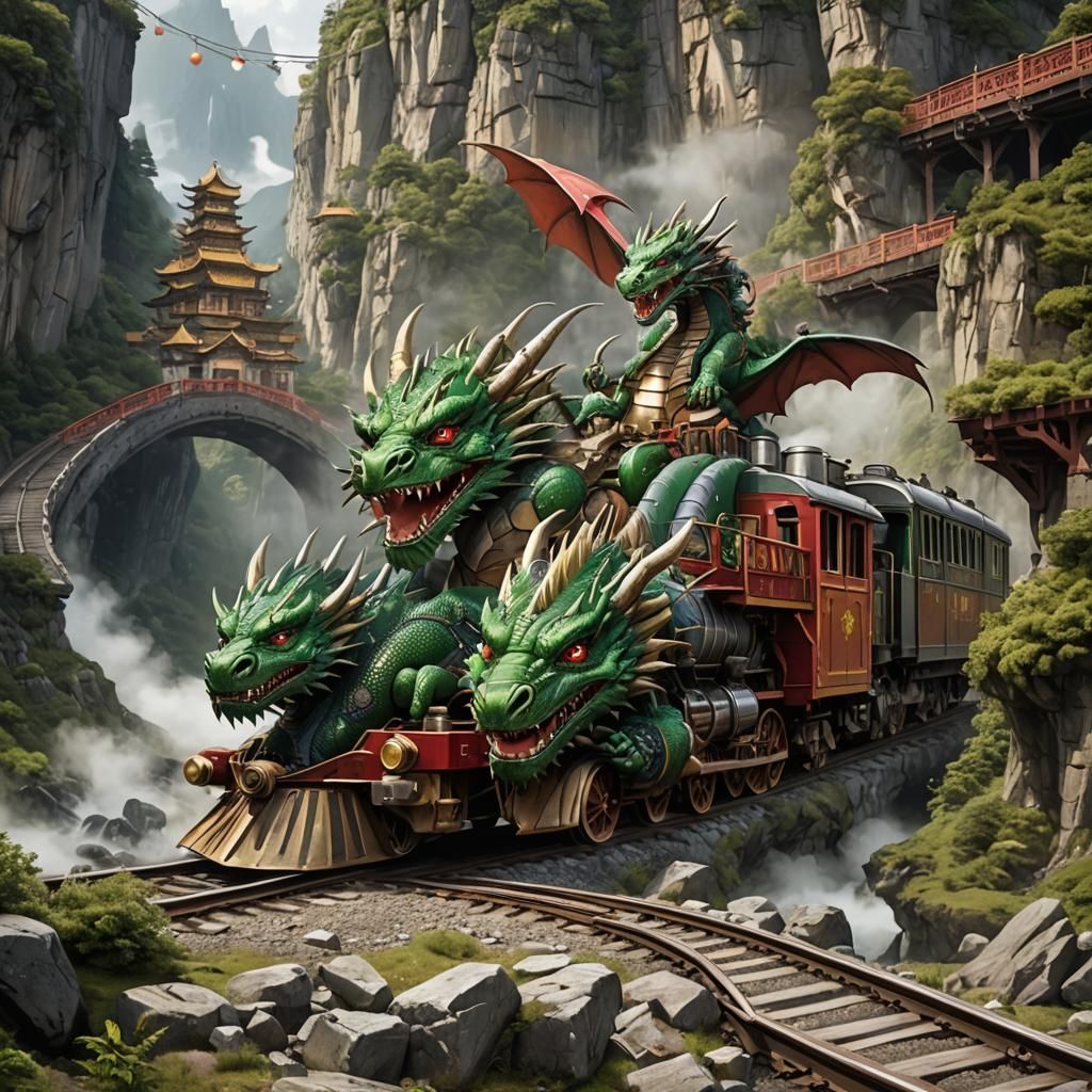 Dragon Train Fantasy Image