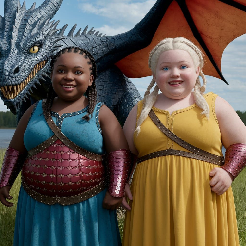 Fat Westerosi Women and Their Majestic Dragon