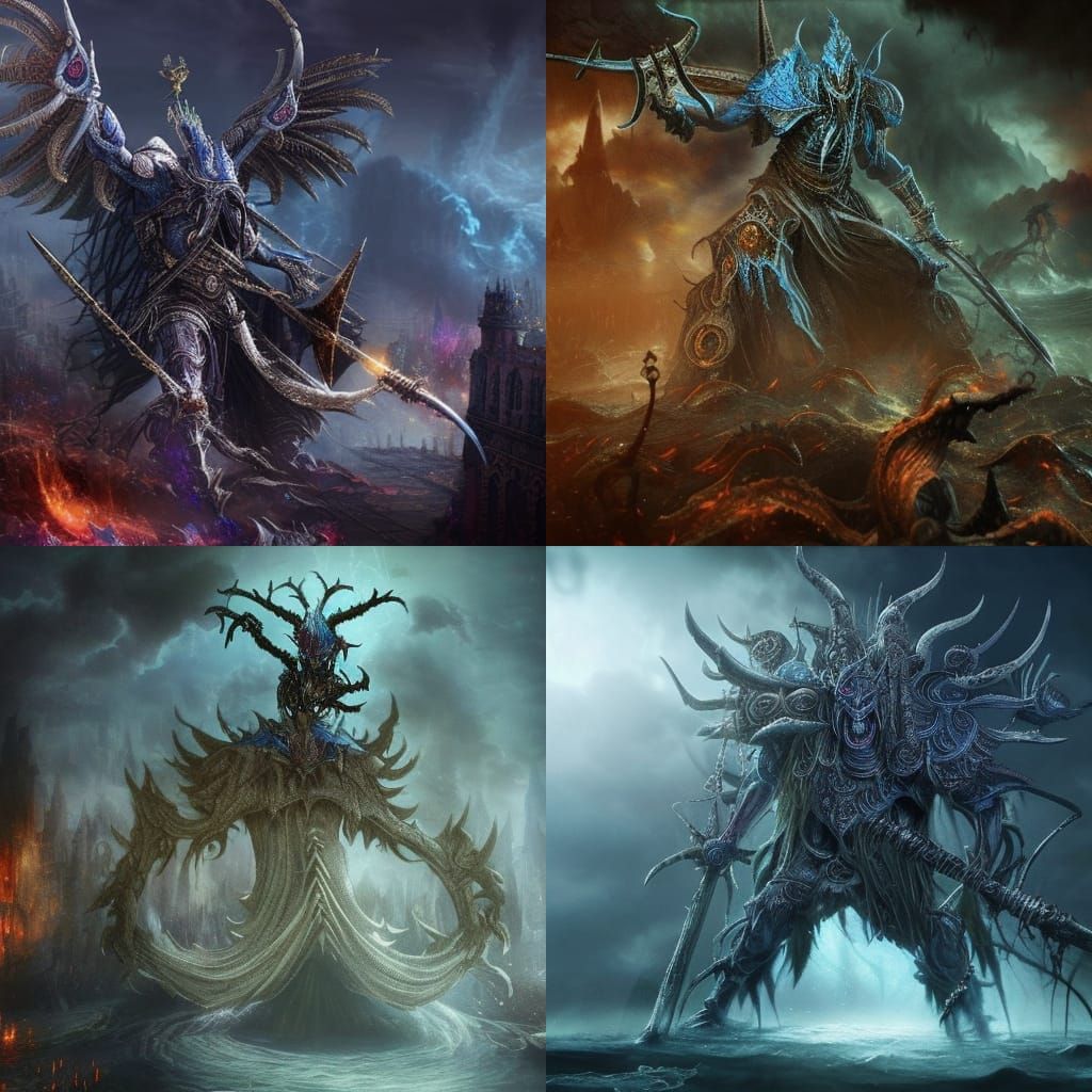 Epic Dark Souls Tzeentch Digital Matte Painting