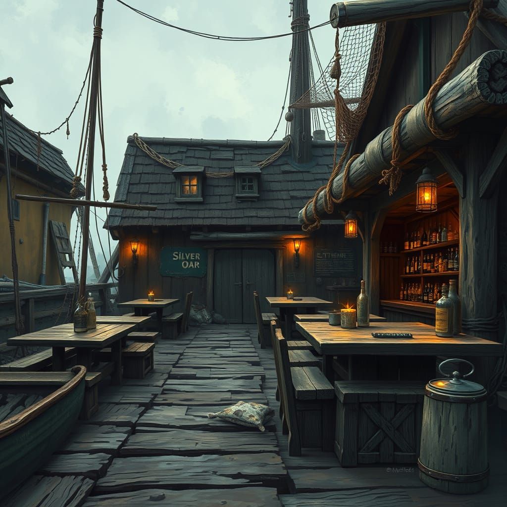 The Silver Oar: A Rustic Tavern by the Sea