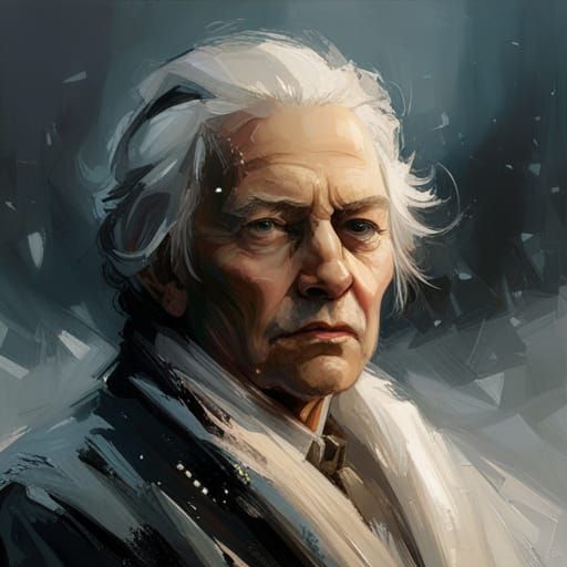 Cat Wizard in Snow, Detailed Oil Painting