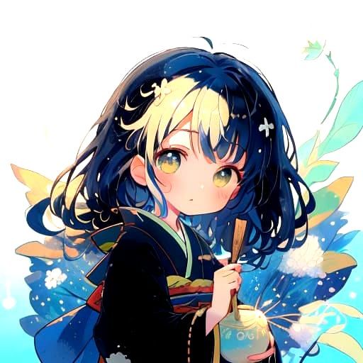 Ethereal Samurai in Snowy Landscape