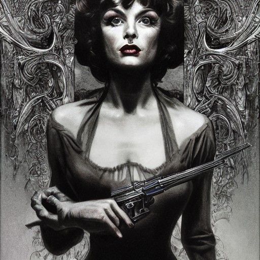 Lady Serial Killer in 1960s America, Fractal Art