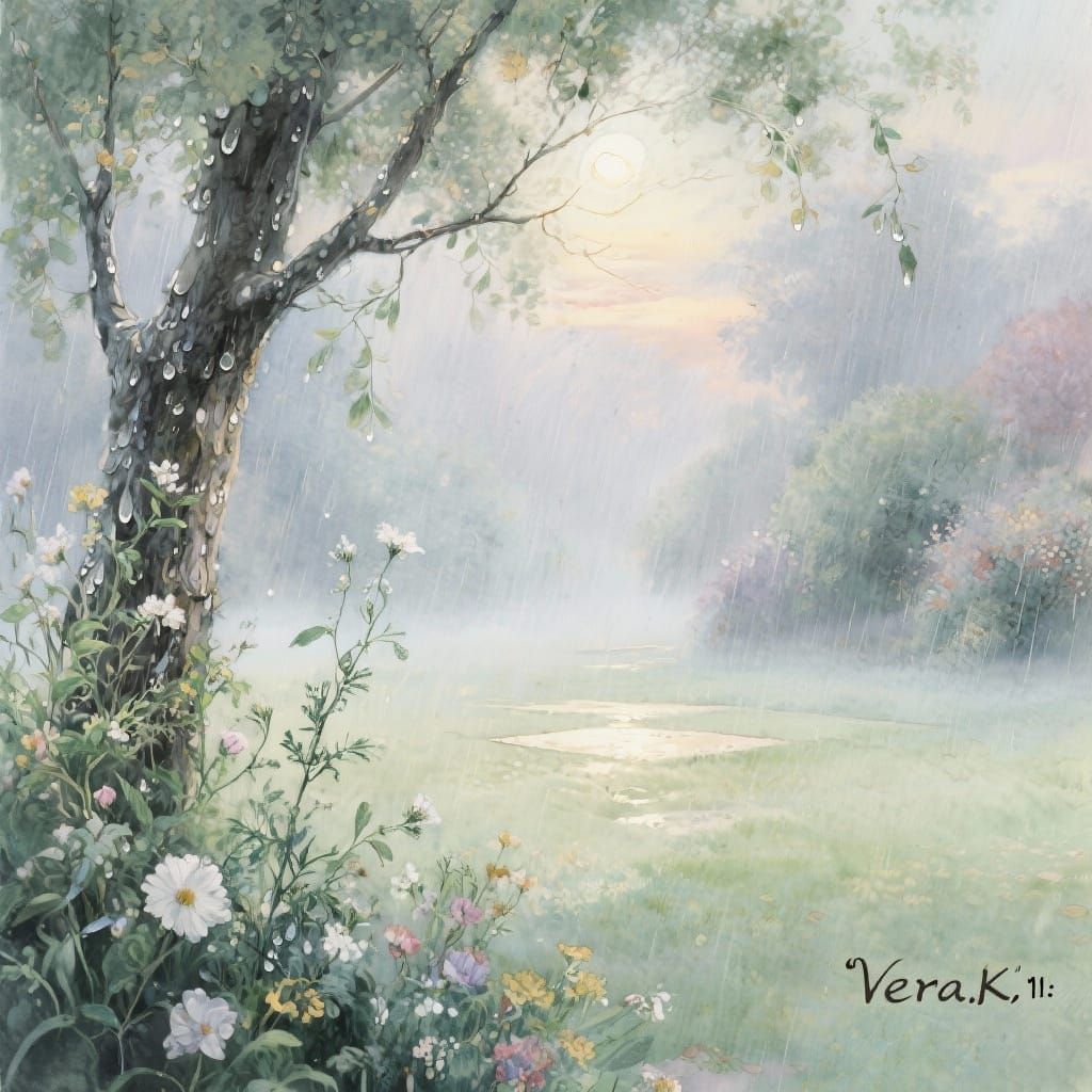 Ethereal Fantasy Landscape with Harmonious Colors