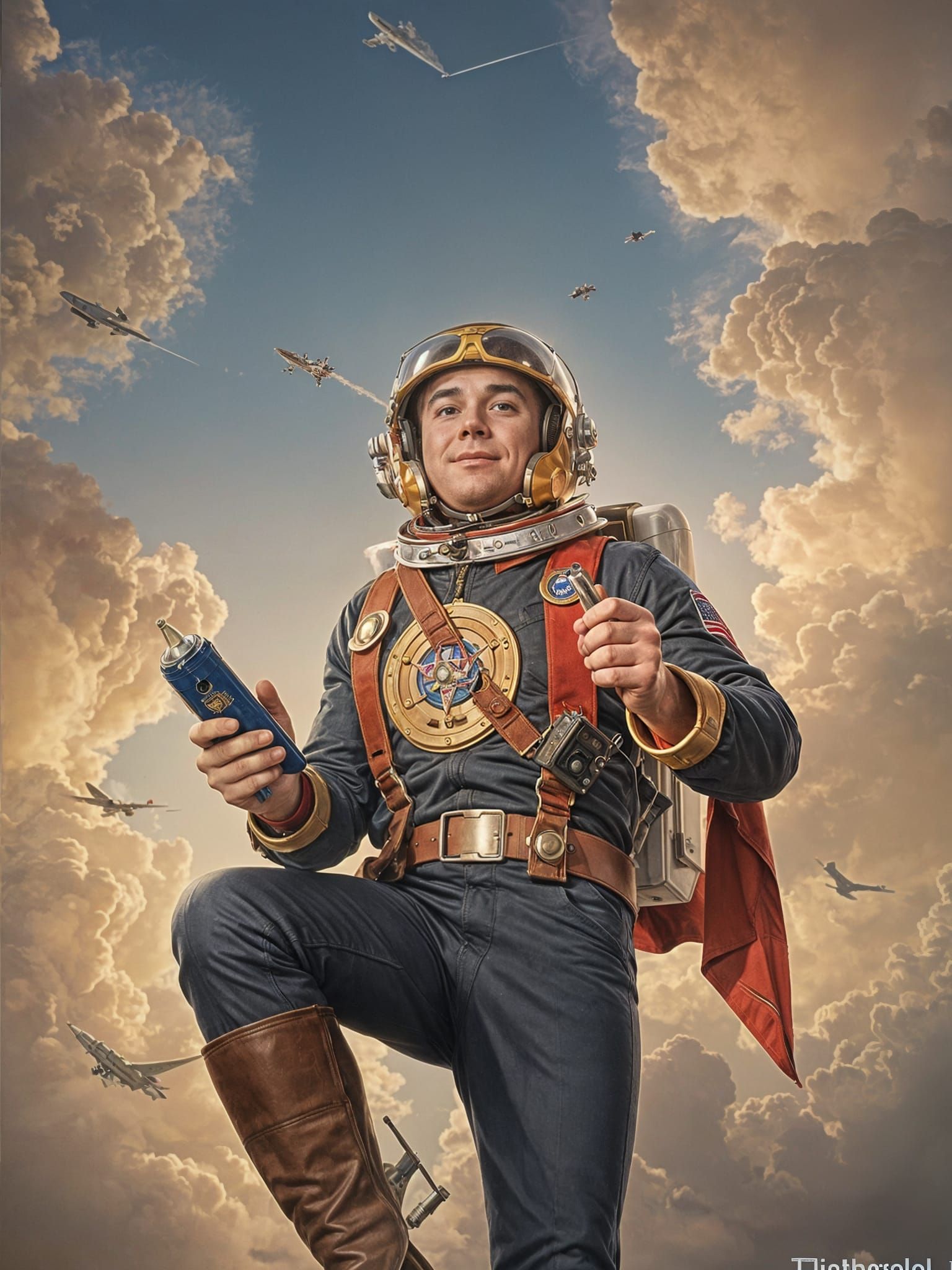 Rocket Man, Norman Rockwell style