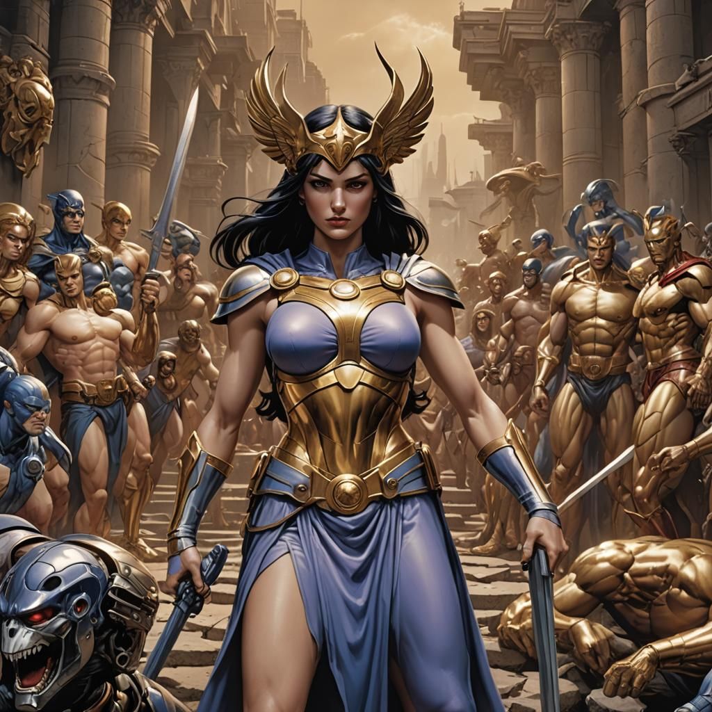 Athena's Birth: A Sci-Fi Digital Rendering