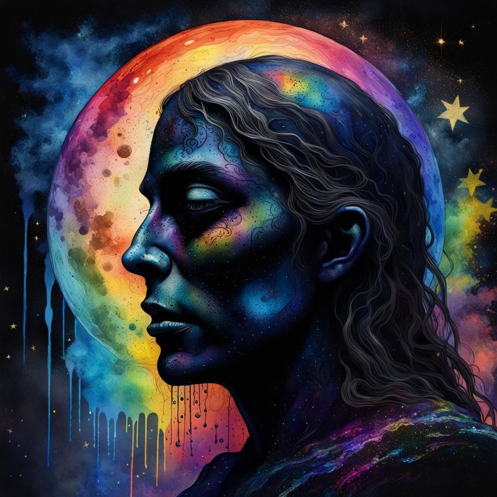 Ethereal Shadow Figure in Gothic Impressionist Style