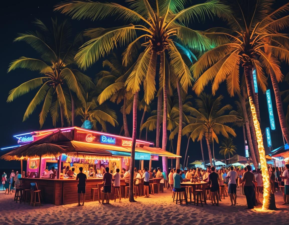 Beach Bar at night