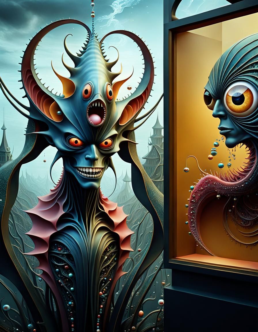 Surreal Man: A Hyperrealistic Fantasy Concept Art