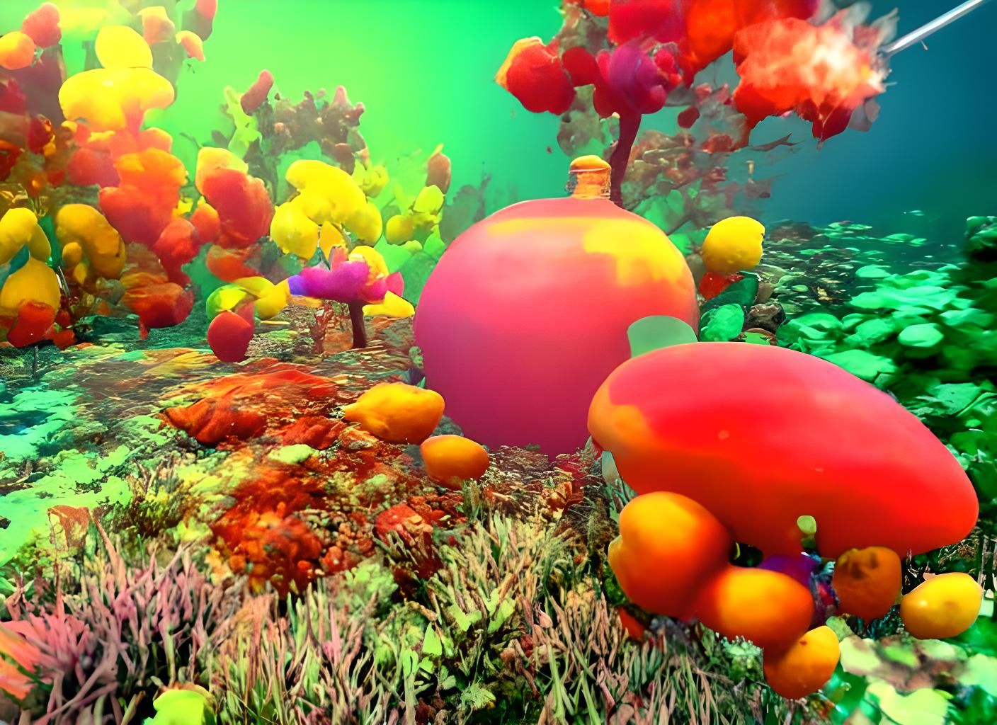 Colorful Coral Reef Oxygen Tank in CryEngine