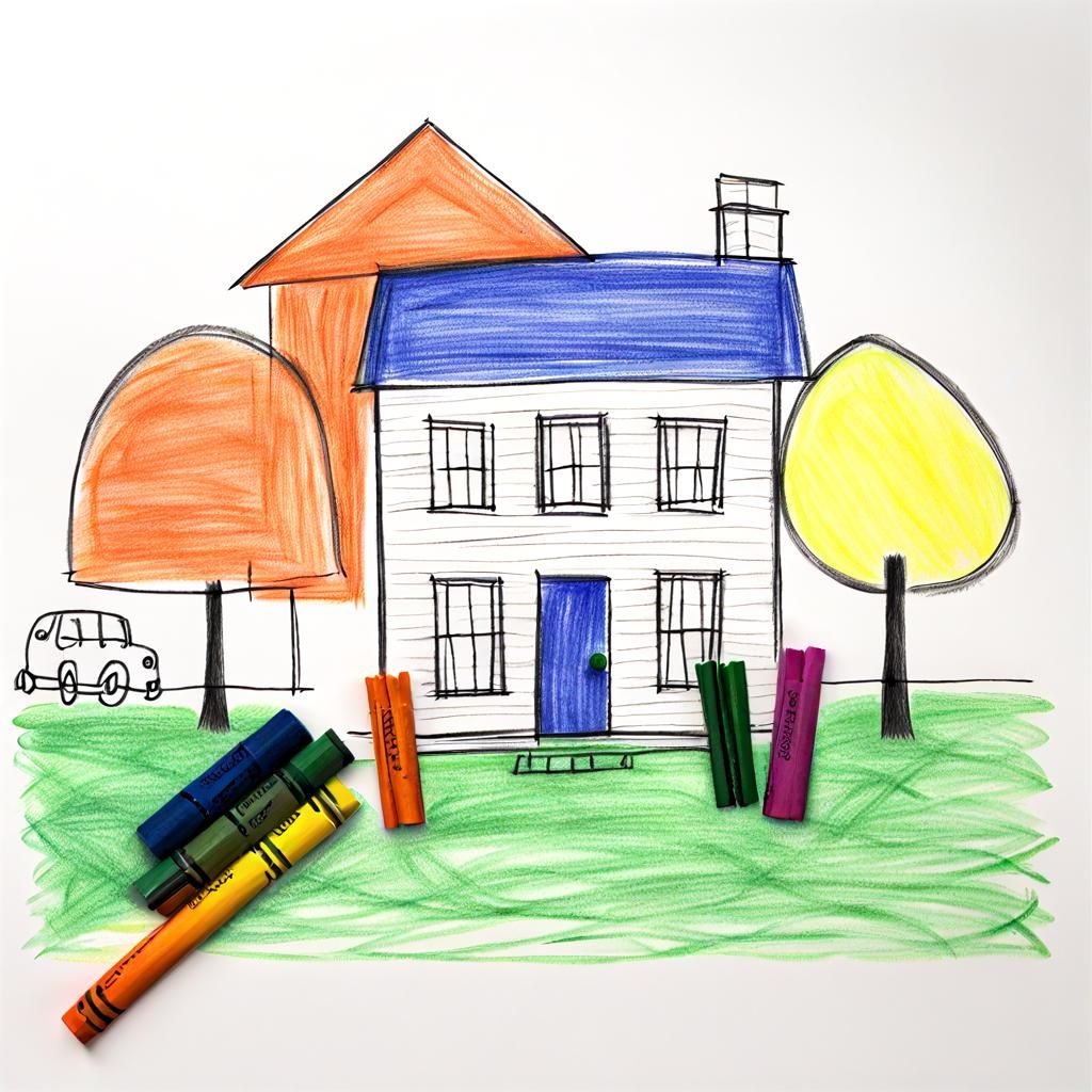 Child’s drawing of a house 🖍️