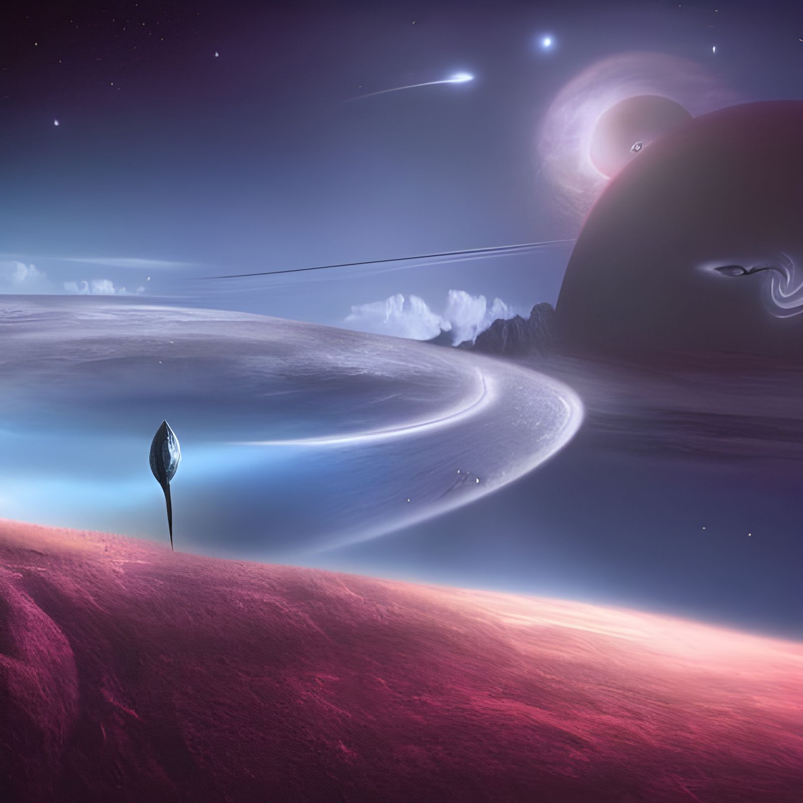 Surreal Fantasy Landscape of Distant Galaxies