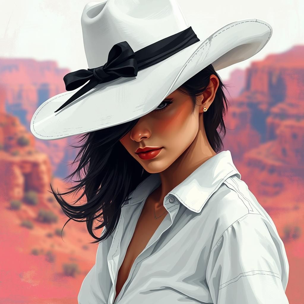 Abstract Impressionist Portrait in Candy Art Style