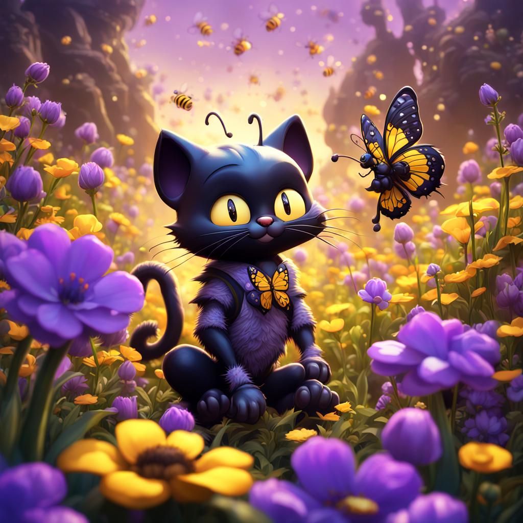 Felix the Cat in a Springtime Fantasy