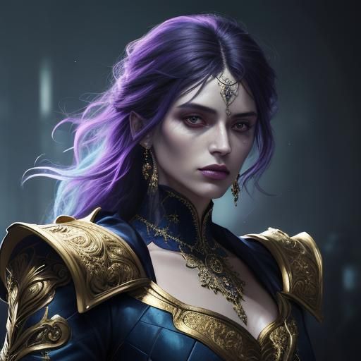 Elegant VIP Portrait in Art Nouveau Style