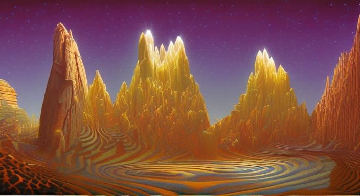 Hyperdetailed Crystal Formations with Dynamic Lighting