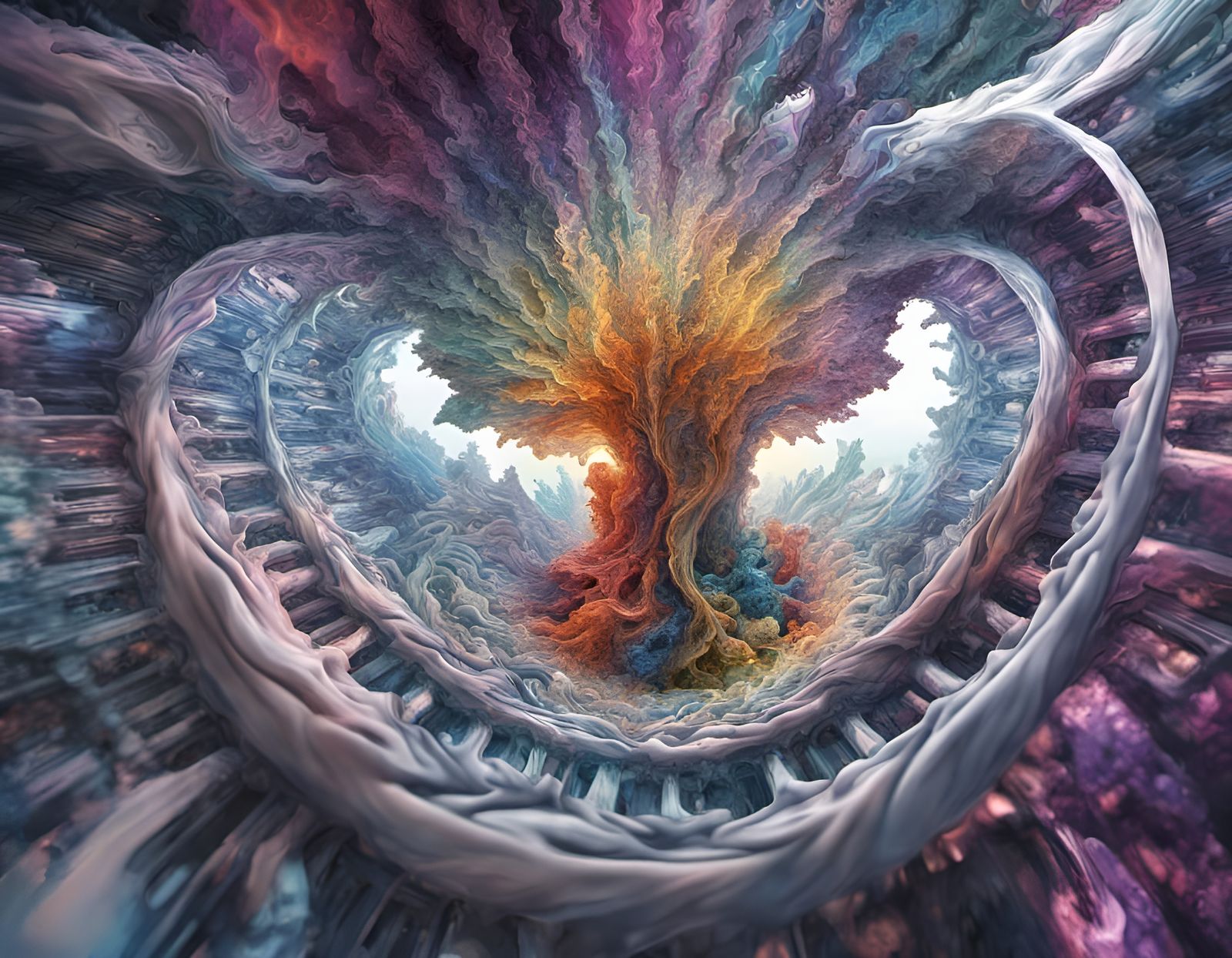 Geometric Abstract in Surreal Magical Realism