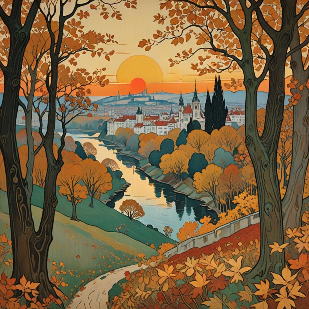 Golden Autumn Dreams in Art Nouveau Cinema
