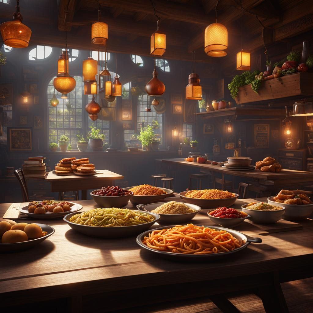 Hyperrealistic Soul Food Feast in 3D