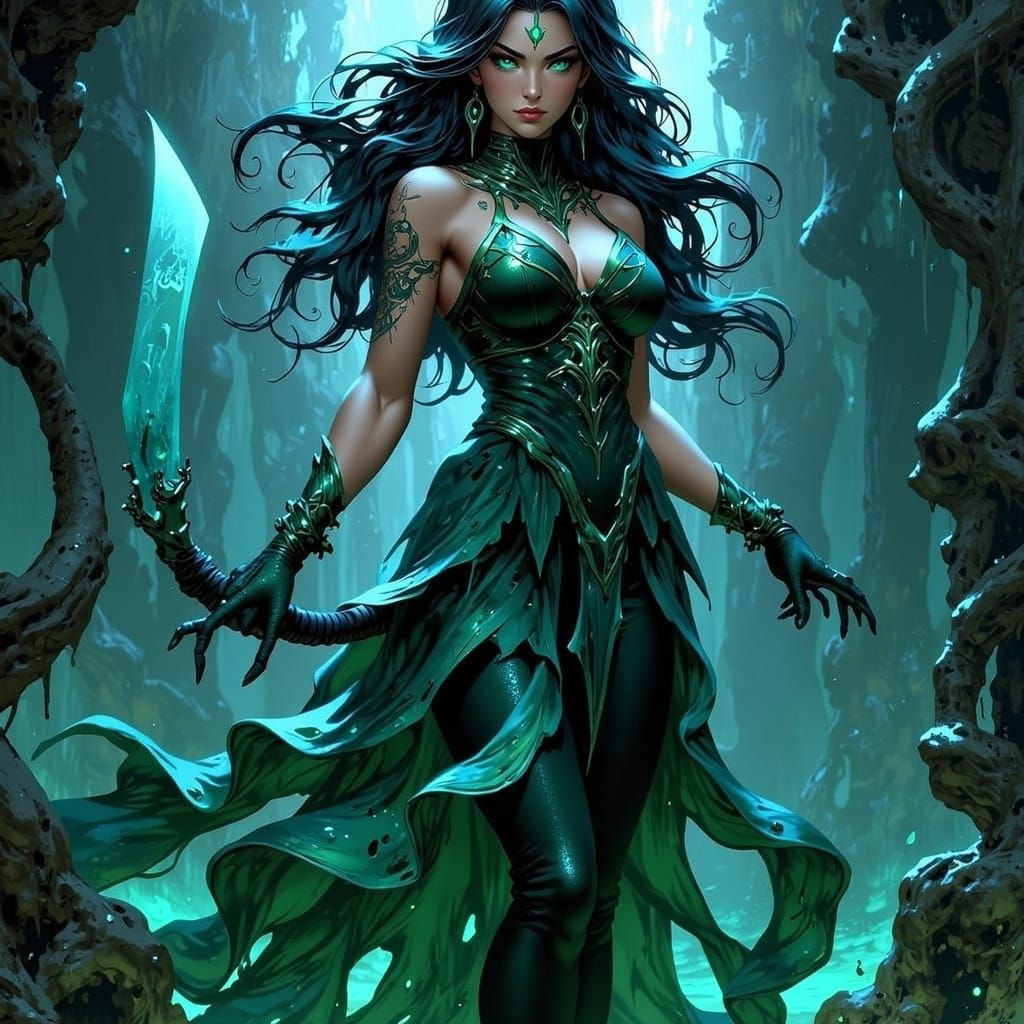 Ocean Demon Lord in Submerged City Ruins