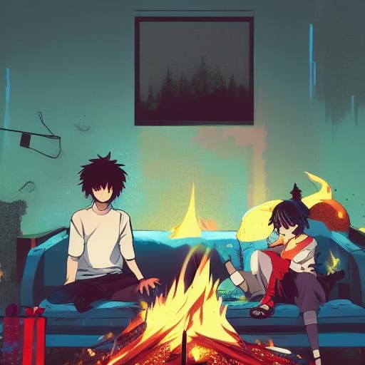 Umm.. your couch is starting to catch fire..