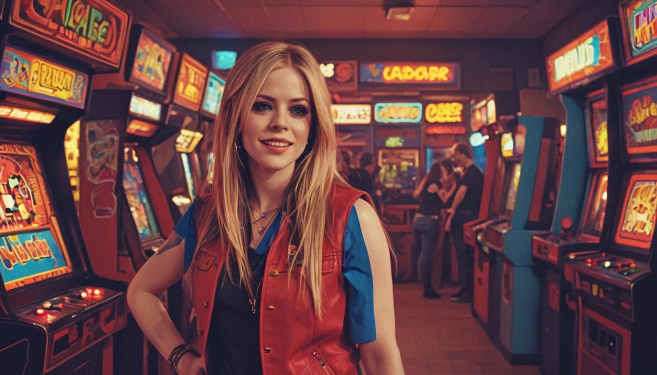 Avril Lavigne in Retro Pop Art Arcade