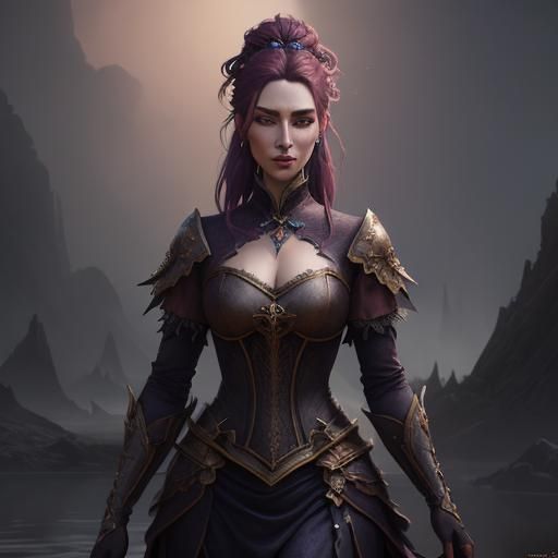 Fantasy Princess Portrait in Detailed Digital Painting