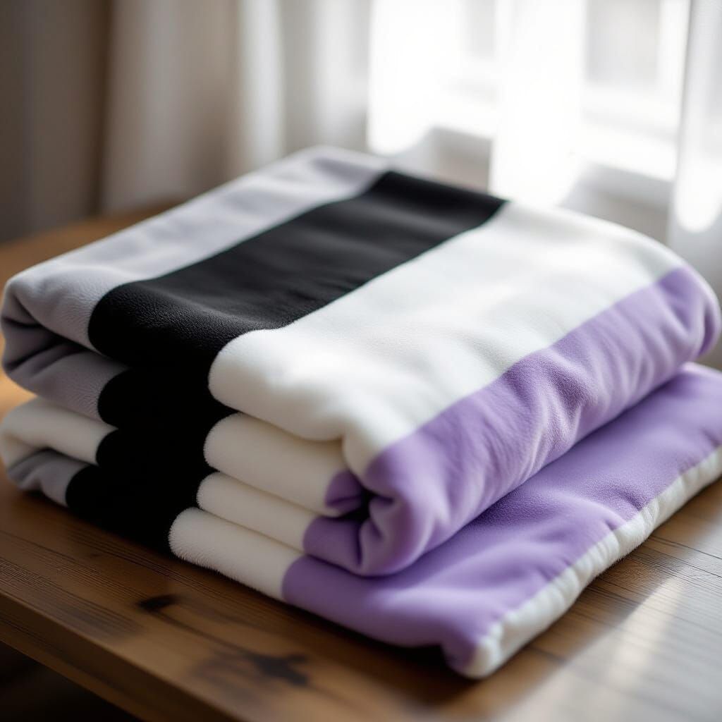 Asexual Flag Cozy Blanket in Soft Light