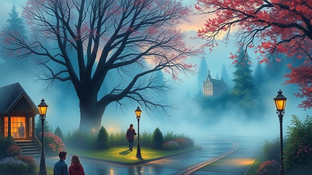 Colour Saturated Scene in Watercolour Style