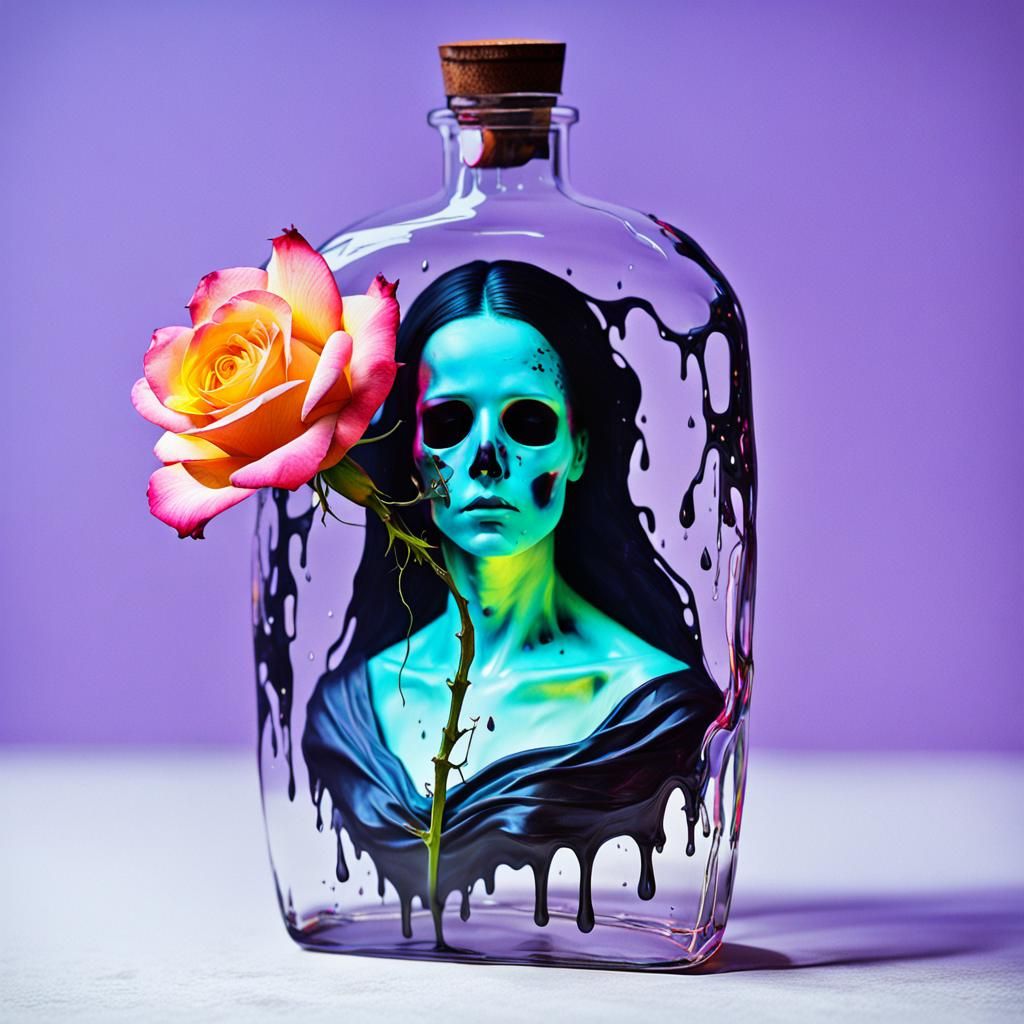 Romantic Era Ghost Captured in a Flickering, Broken Vessel