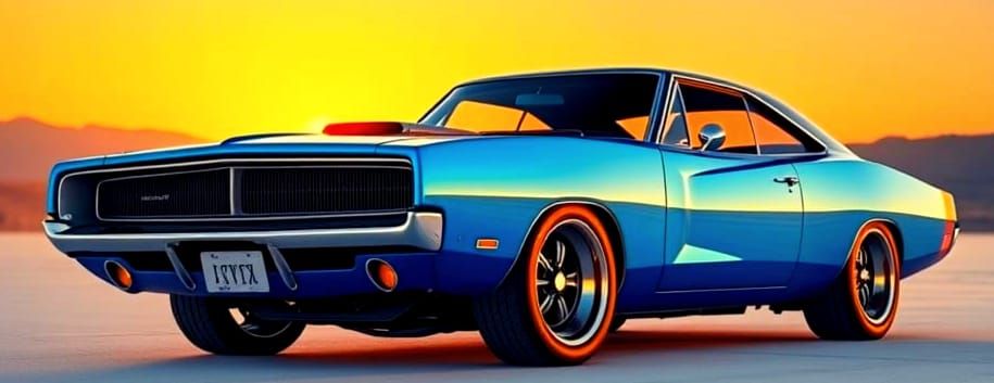 Restomod 1969 Dodge Charger Daytona at Sunrise