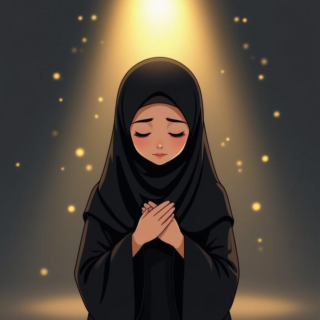 Muslim Girl's Hopeful Repentance in Spiritual Light
