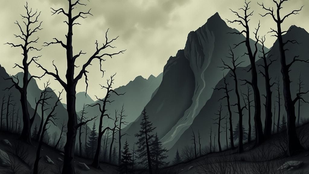 Ethereal Landscape in Expressionist Symbolic Style