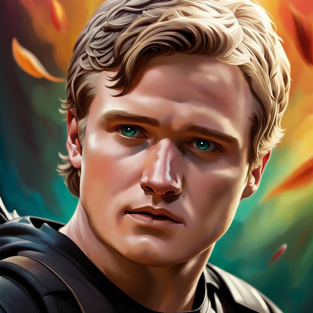 Hyperrealistic Portrait of Peeta Mellark
