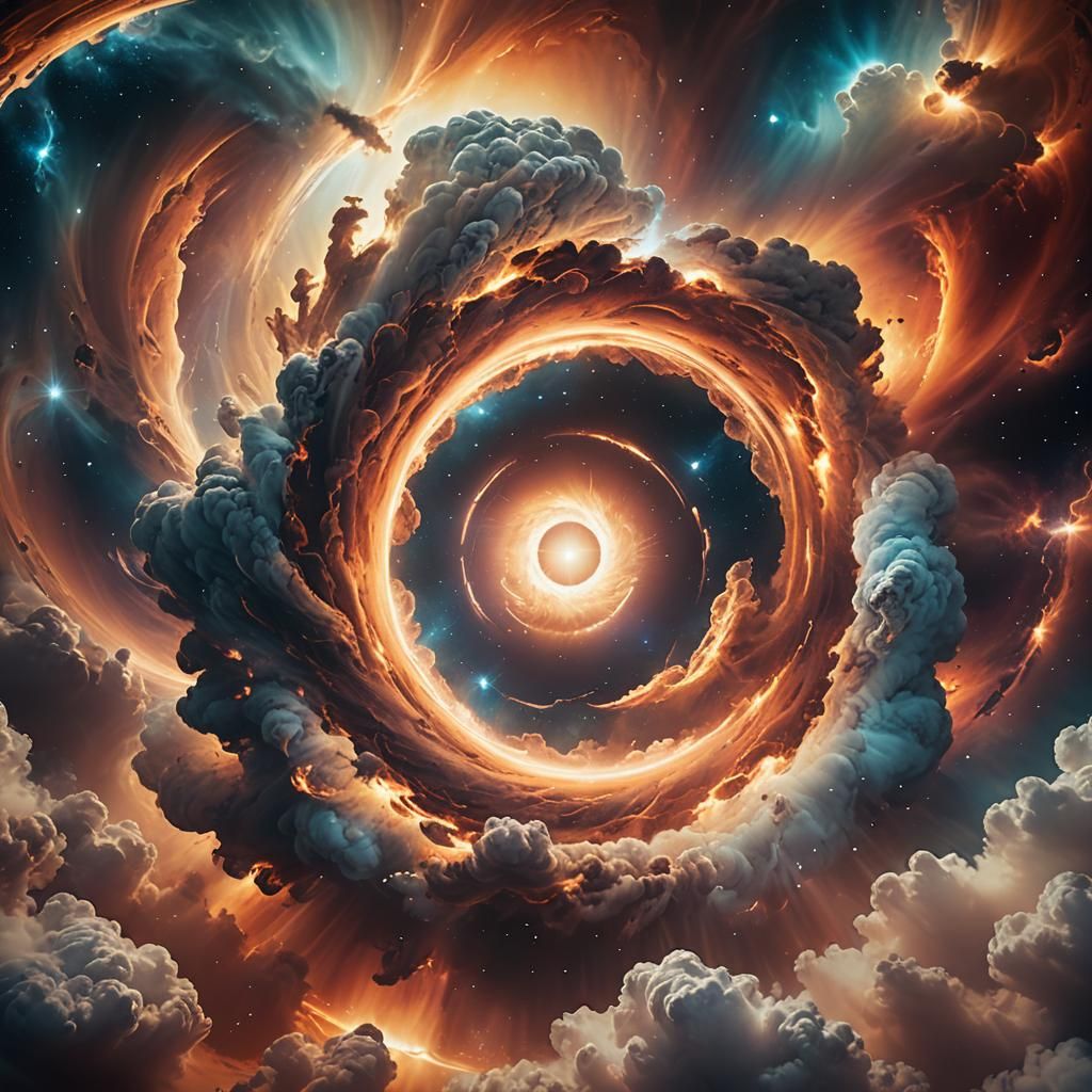 Nebula Portal in Retro-Futuristic Sci-Fi Style