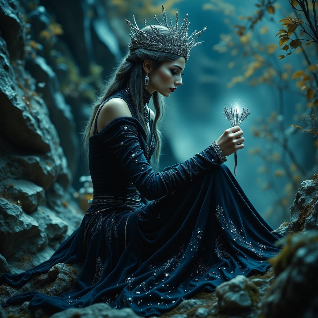 Ecological Queen Contemplates in Ethereal Glow