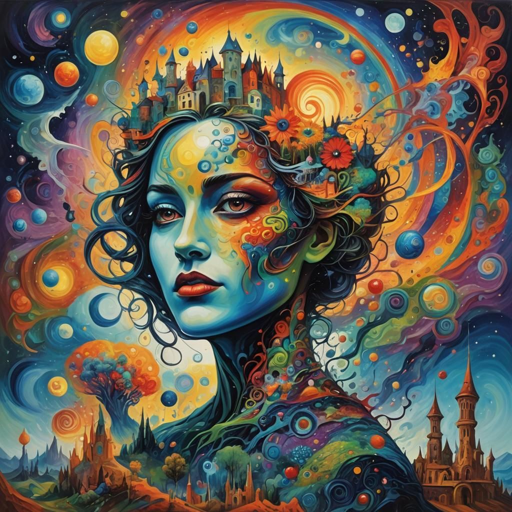 Colorful Surreal Impressionist Art Illusion