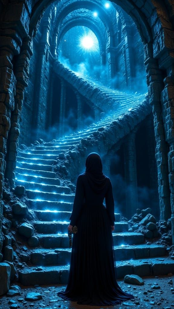 Arabian Time-Guardian Ascending Cosmic Staircase