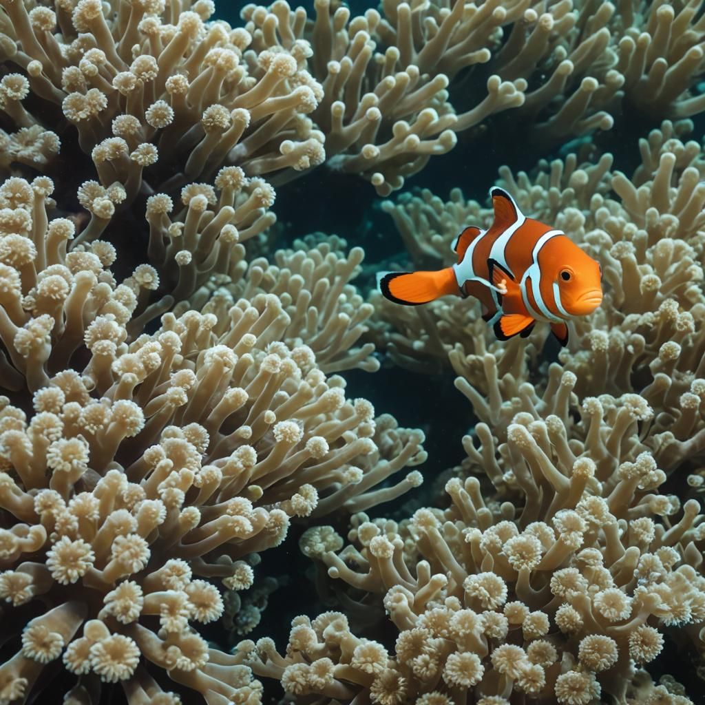 Clownfish-Dolphin Hybrid in Cinematic Style