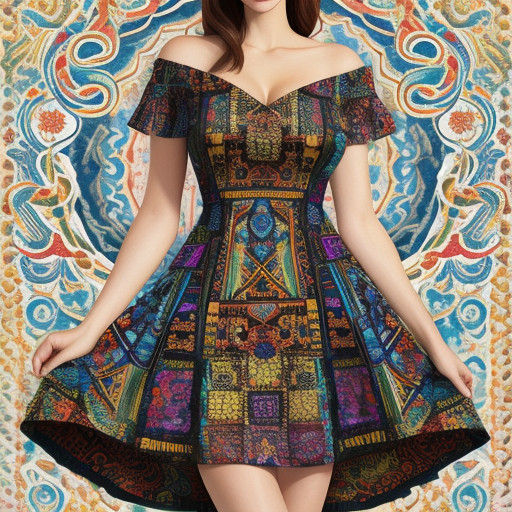 Vibrant Blotter Art Dress