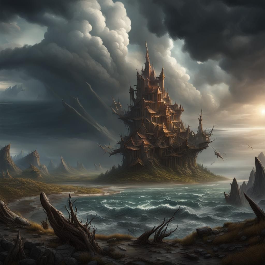 Tempest Isle: Stormy Fantasy Concept Art