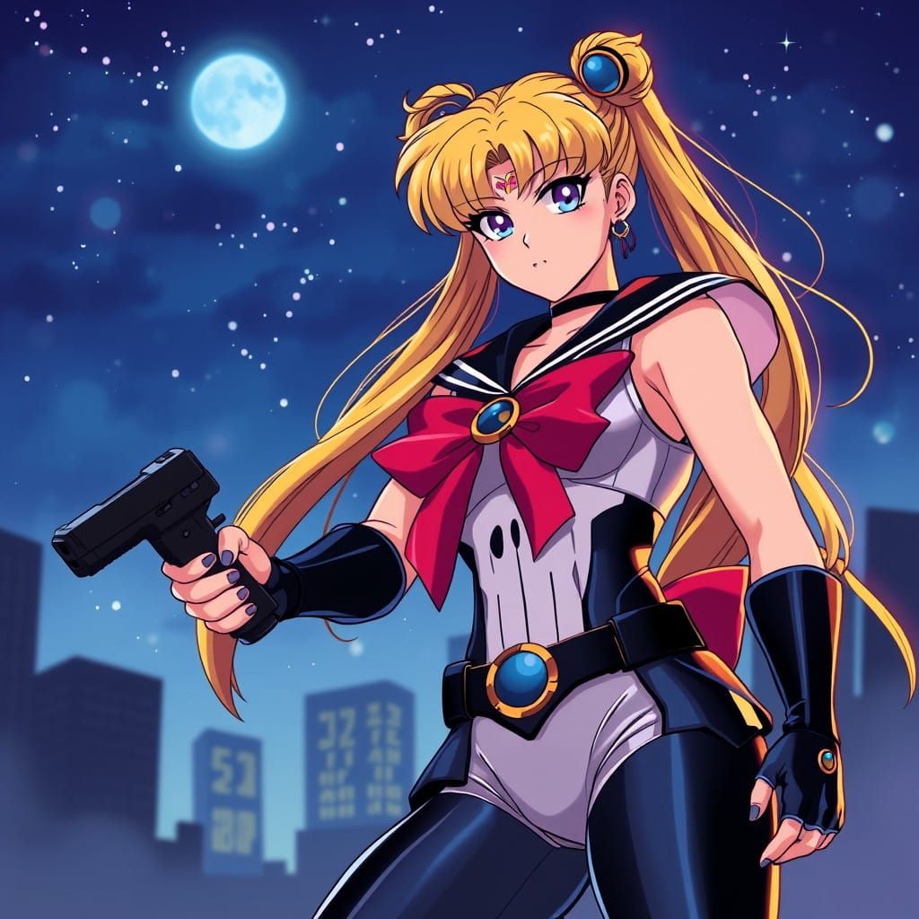 Sailor Moon in Cinematic Anime Art Style