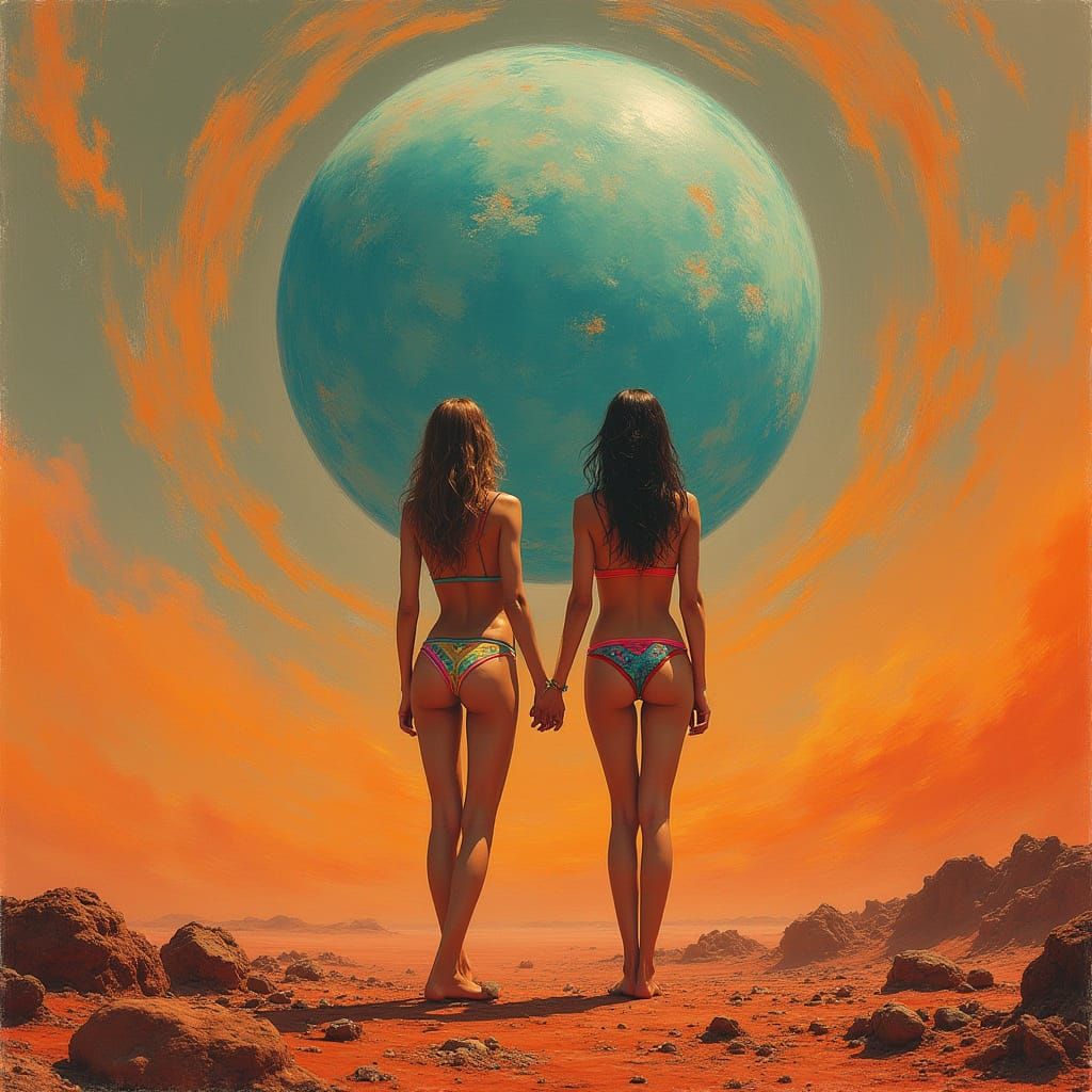 Retro-Futuristic Babes on Mars