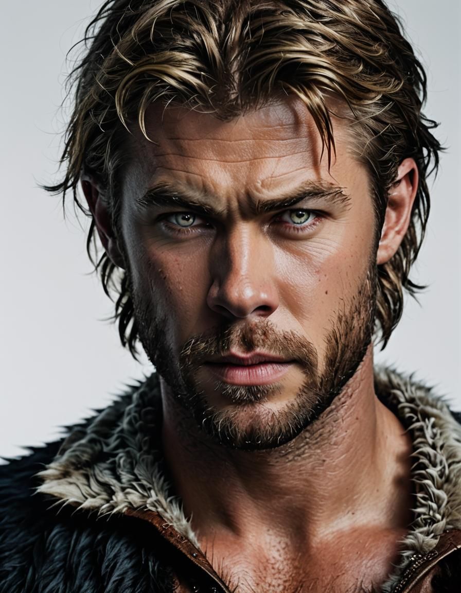 Furry Werewolf Portrait in Studio Lighting