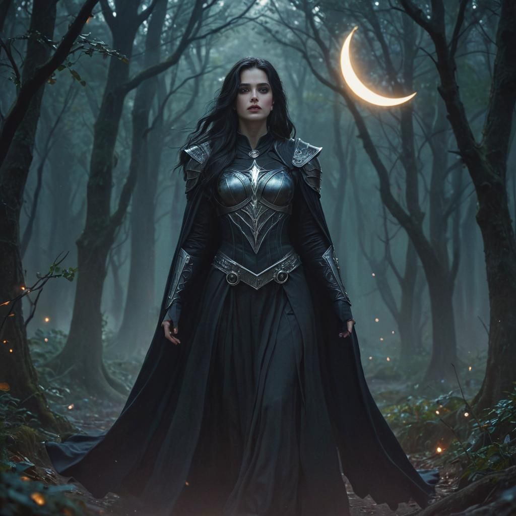 Mystical Twilight Cleric in Dark Fantasy Art