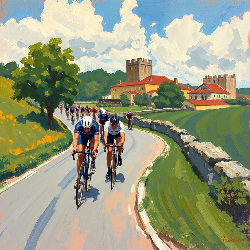 Impressionist Tour de France Race From the 1910s