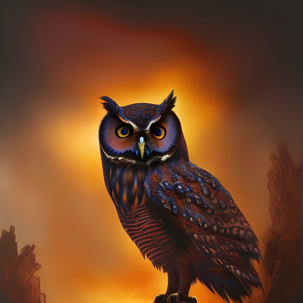 ♥️💜🧡Egyptian Owl🧡💜❤