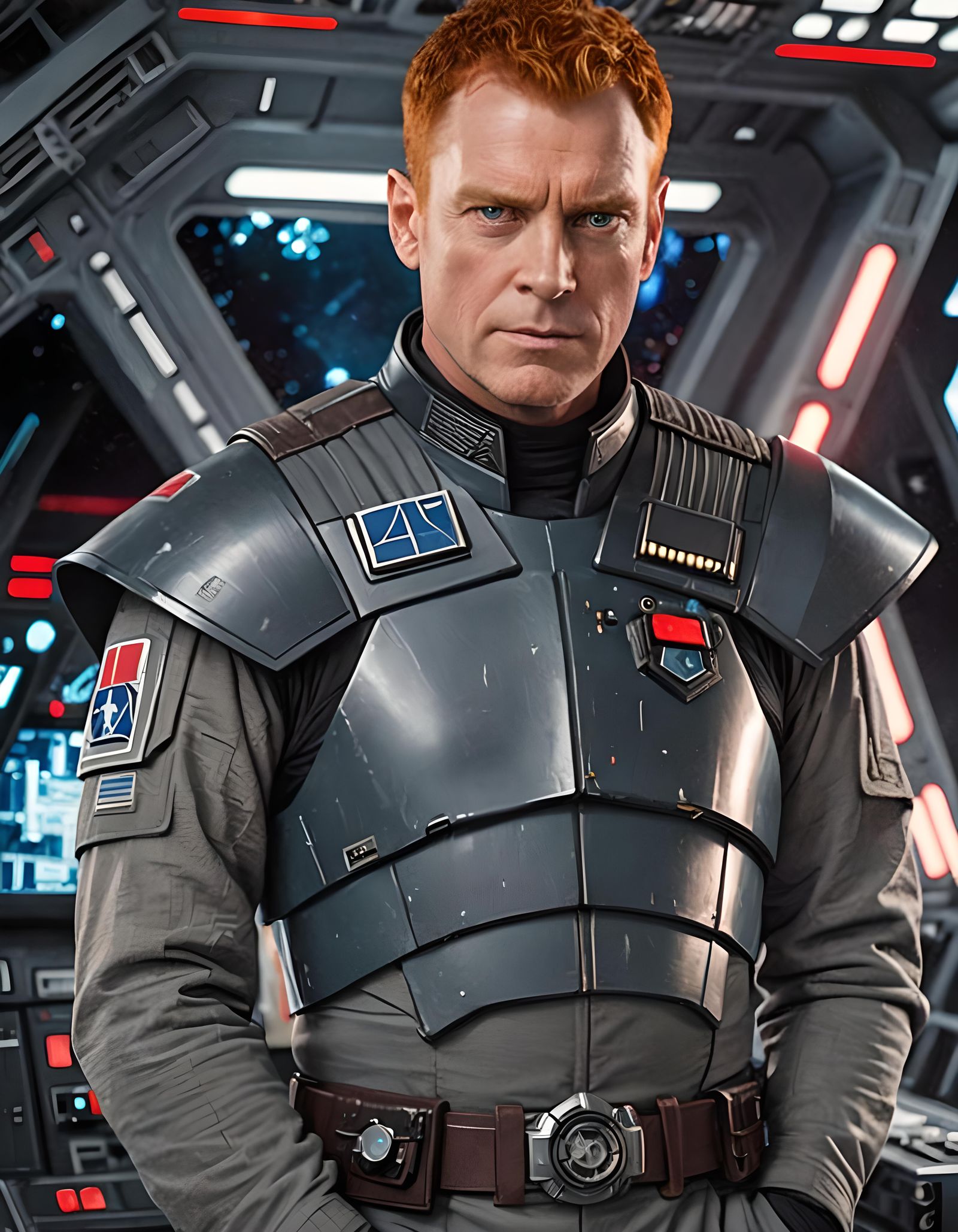 Galactic Empire Moff in Fiery Red Hair