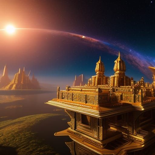 Detailed 16th Century Spaceship Concept Art